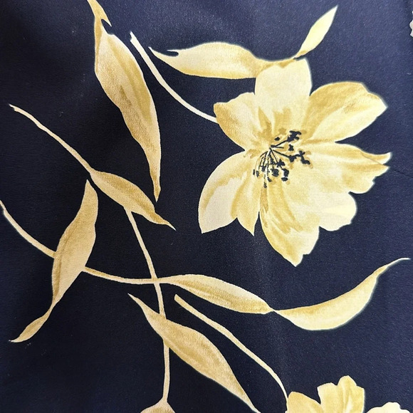 R&K Originals Blue with Yellow Floral Dress Sz10 - Picture 10 of 10